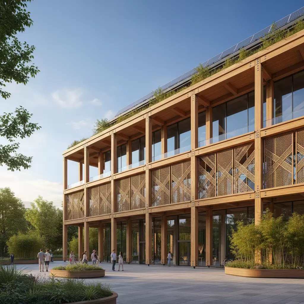 Ứng dụng gỗ khối và tre công nghiệp trong các kết cấu kiến trúc hiện đại