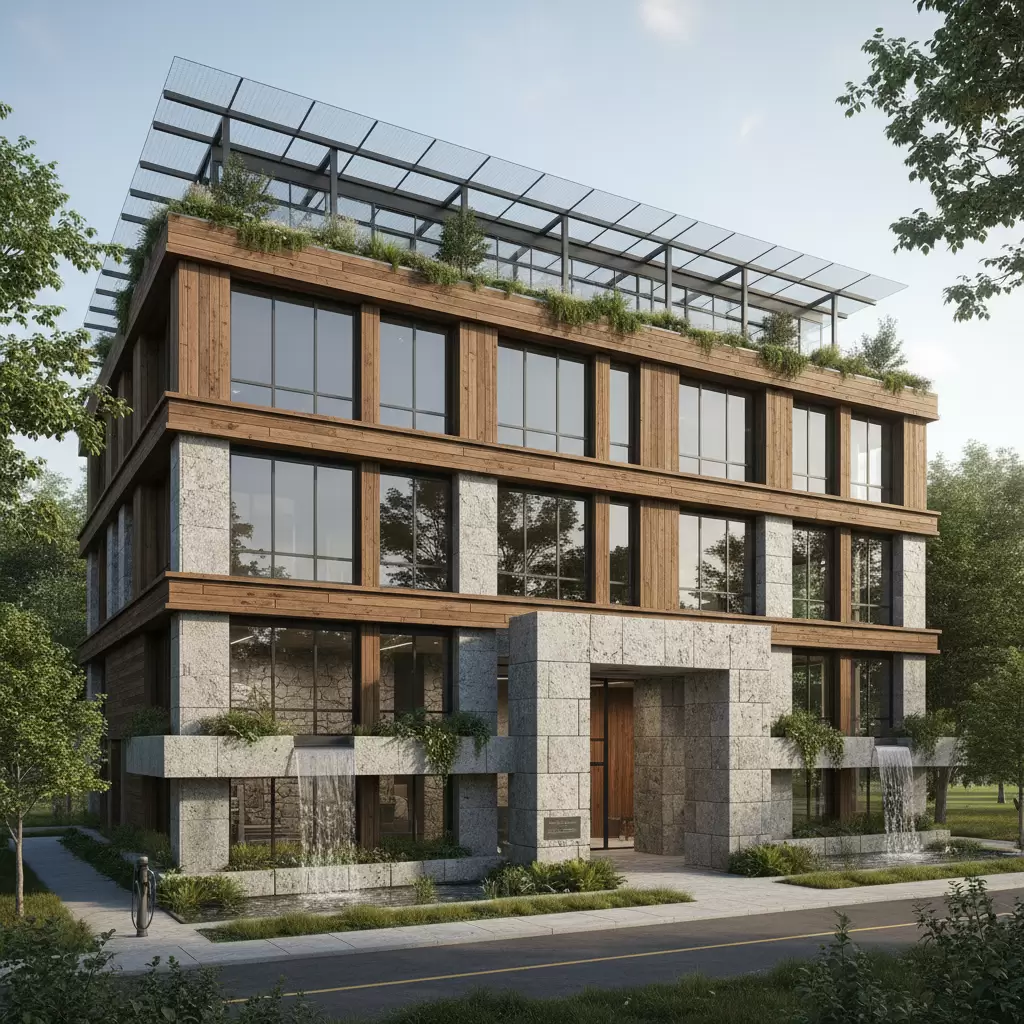 Xu hướng kiến trúc xanh sử dụng vật liệu tự nhiên bền vững năm 2026