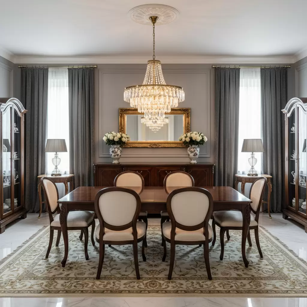 Nghệ thuật sắp đặt ánh sáng và bố cục đối xứng đặc trưng của phong cách Modern Classic