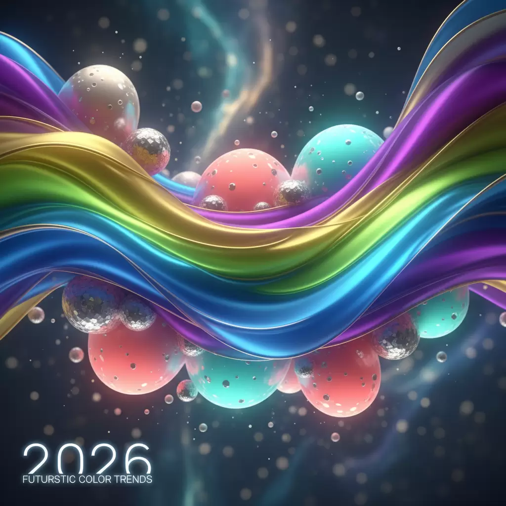 Tầm nhìn về bảng màu tương lai kết hợp giữa yếu tố kỹ thuật số và tự nhiên