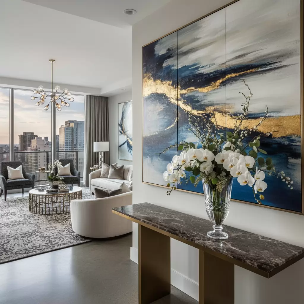 gemini_image_1768388942 Tranh nghệ thuật và đồ decor tinh xảo giúp nâng tầm thẩm mỹ cho không gian sống