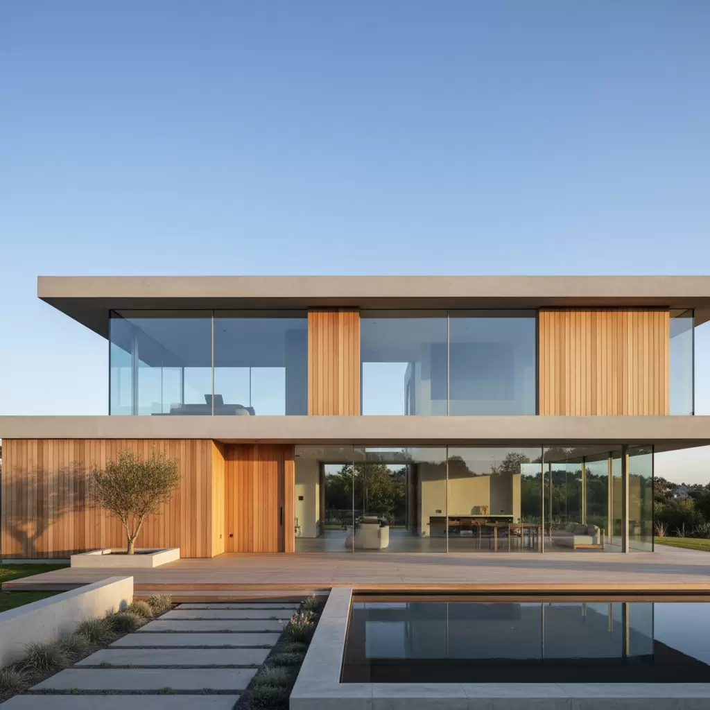 gemini_image_1768389624 Kiến trúc đương đại với các đường nét tối giản và tinh tế