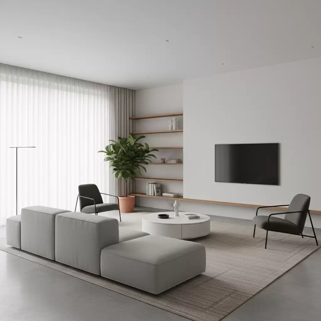 gemini_image_1768389625 Sự tối ưu hóa công năng trong thiết kế nội thất đương đại