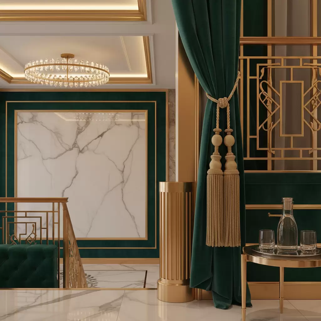 gemini_image_1768390255-1 Sự kết hợp hài hòa giữa các chất liệu cao cấp tạo nên chiều sâu cho không gian