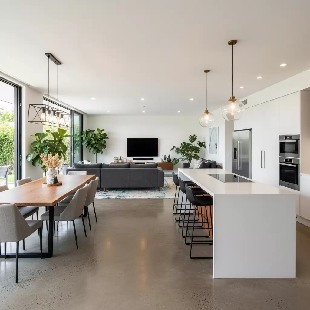 gemini_image_1768390518 Thiết kế bếp mở giúp kết nối không gian sinh hoạt chung một cách linh hoạt