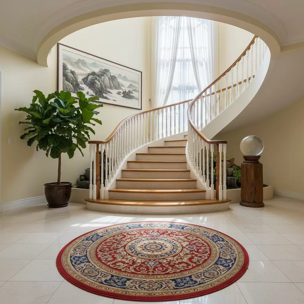 gemini_image_1768394059 Vị trí khởi đầu cầu thang cần được đặt ở nơi thông thoáng để đón nhận vượng khí