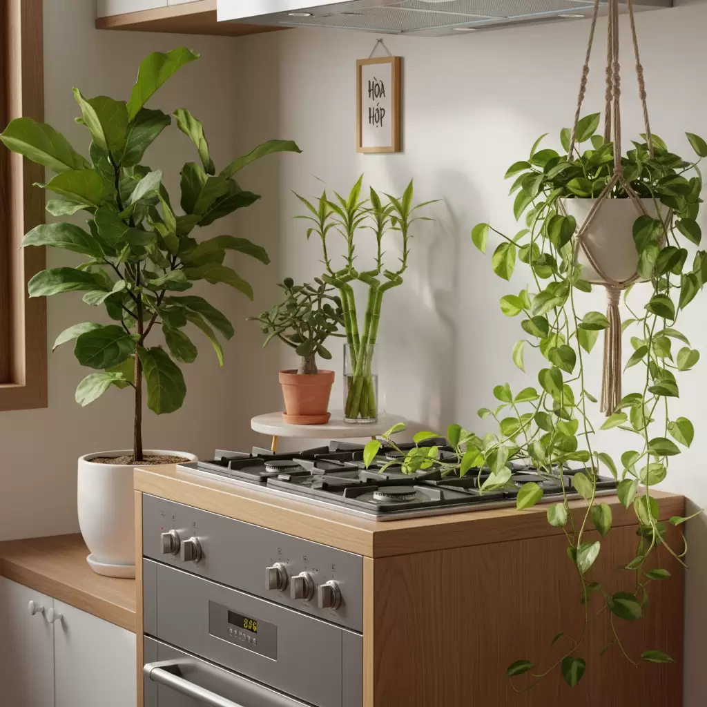 gemini_image_1768394617-1 Sử dụng yếu tố Mộc như cây xanh để trung hòa sự xung đột giữa nước và lửa