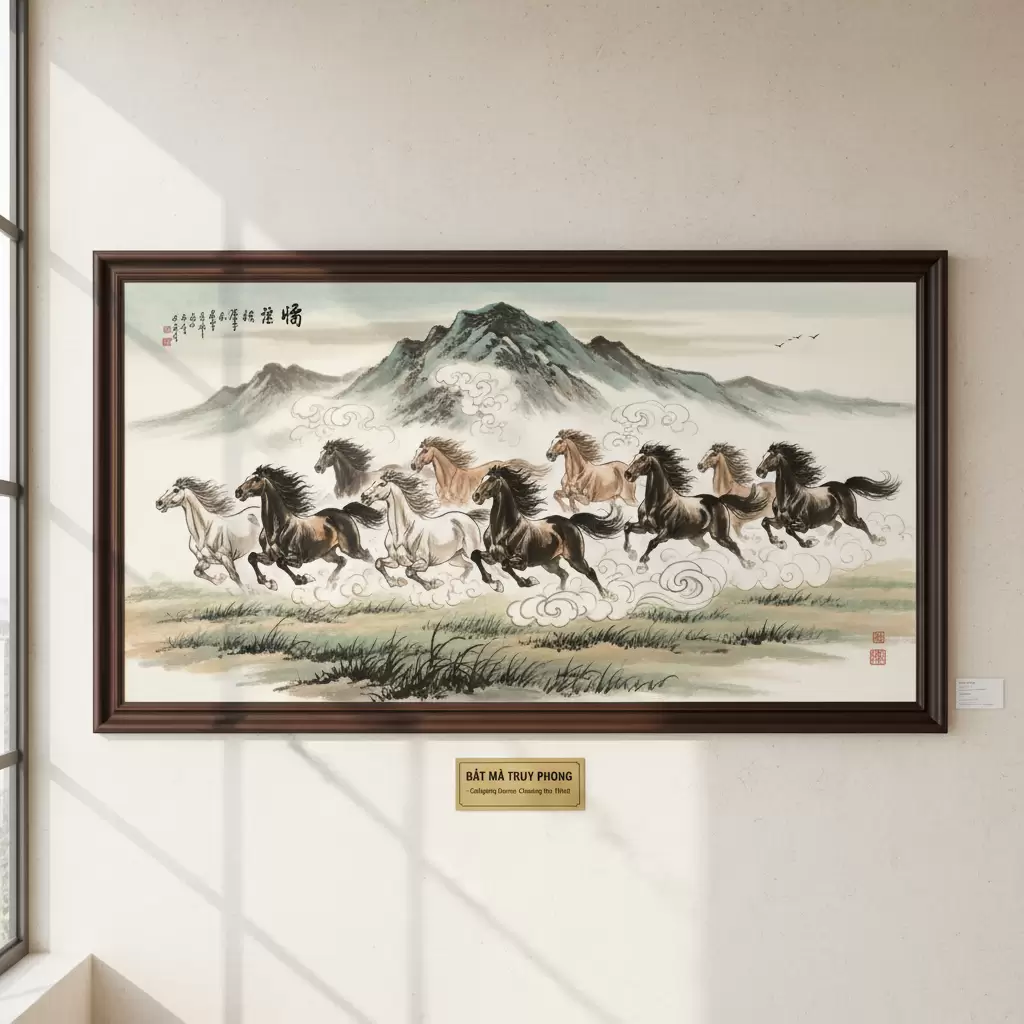 Tranh Mã Đáo Thành Công là biểu tượng của sự thăng tiến và thành công cho gia chủ tuổi Ngọ