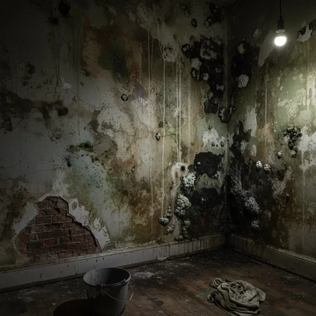 Nấm mốc trên tường không chỉ làm mất thẩm mỹ mà còn tiềm ẩn nguy cơ gây bệnh hô hấp