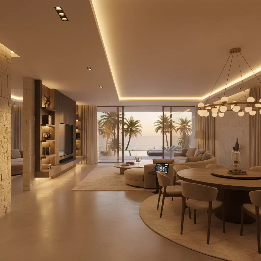 Giải pháp chiếu sáng thông minh mang lại vẻ đẹp sang trọng và ấm cúng cho biệt thự