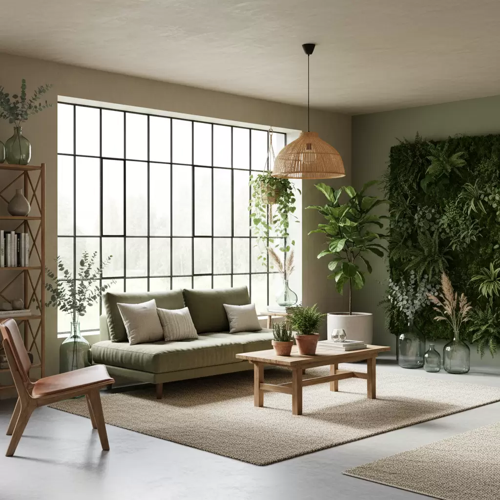 Kiến trúc nội thất hiện đại kết hợp không gian xanh bền vững