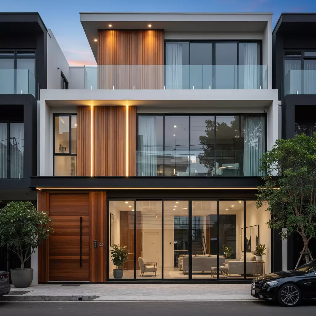 Sự cân nhắc giữa cửa nhôm kính và cửa gỗ cho mặt tiền ngôi nhà